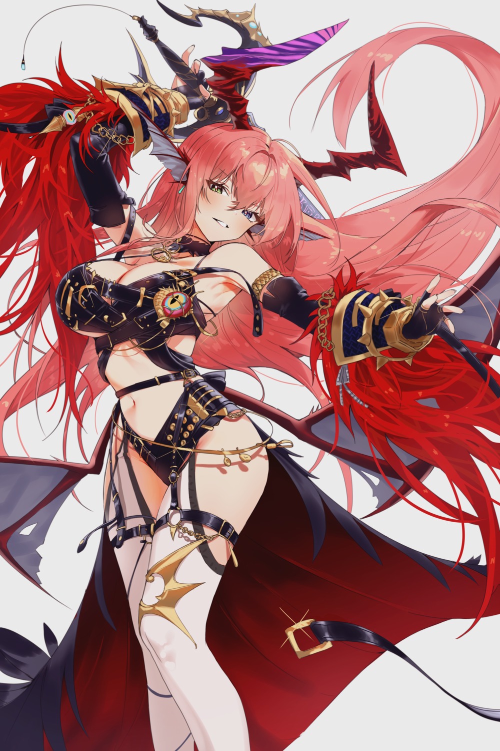 armor bikini_armor dungeon_fighter garter horns tagme thighhighs wings