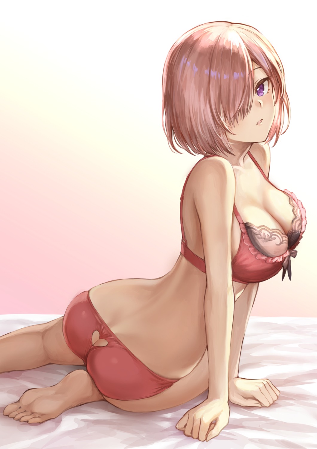 ass bra cleavage fate/grand_order feet lingerie mash_kyrielight mashu_(003) pantsu