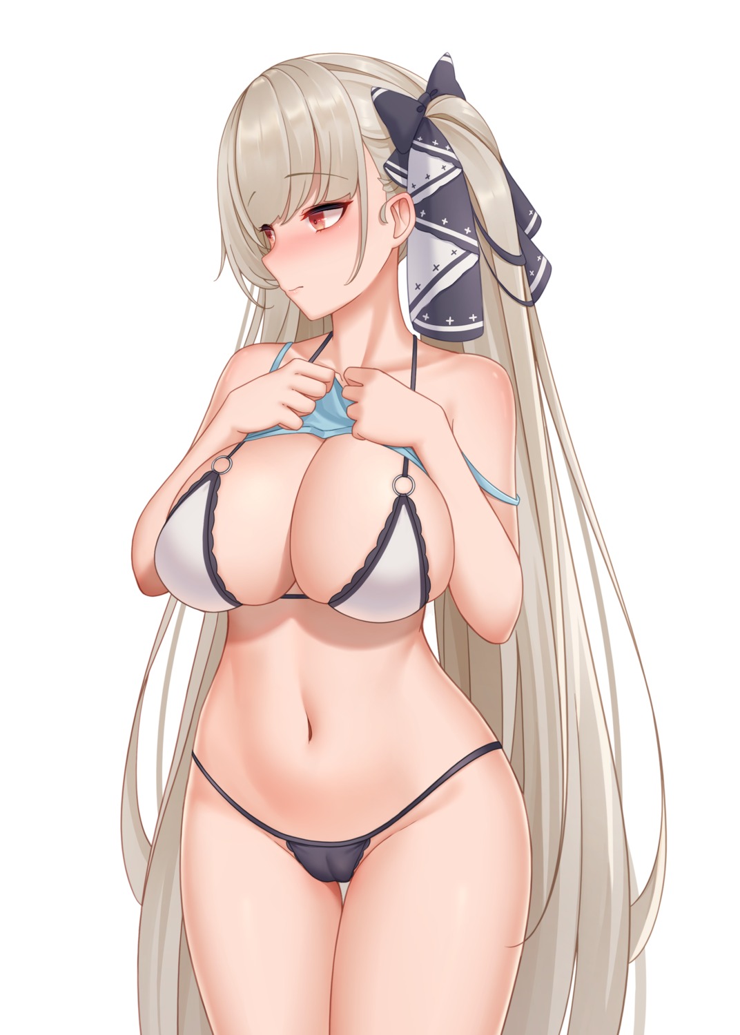 azur_lane bra cameltoe formidable_(azur_lane) pantsu shirt_lift undressing wei_xiao