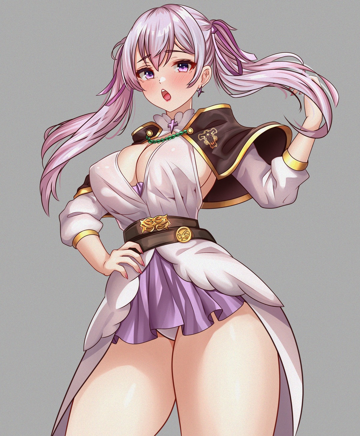 black_clover cetta_(cettadvd) dress erect_nipples no_bra noelle_silva pantsu