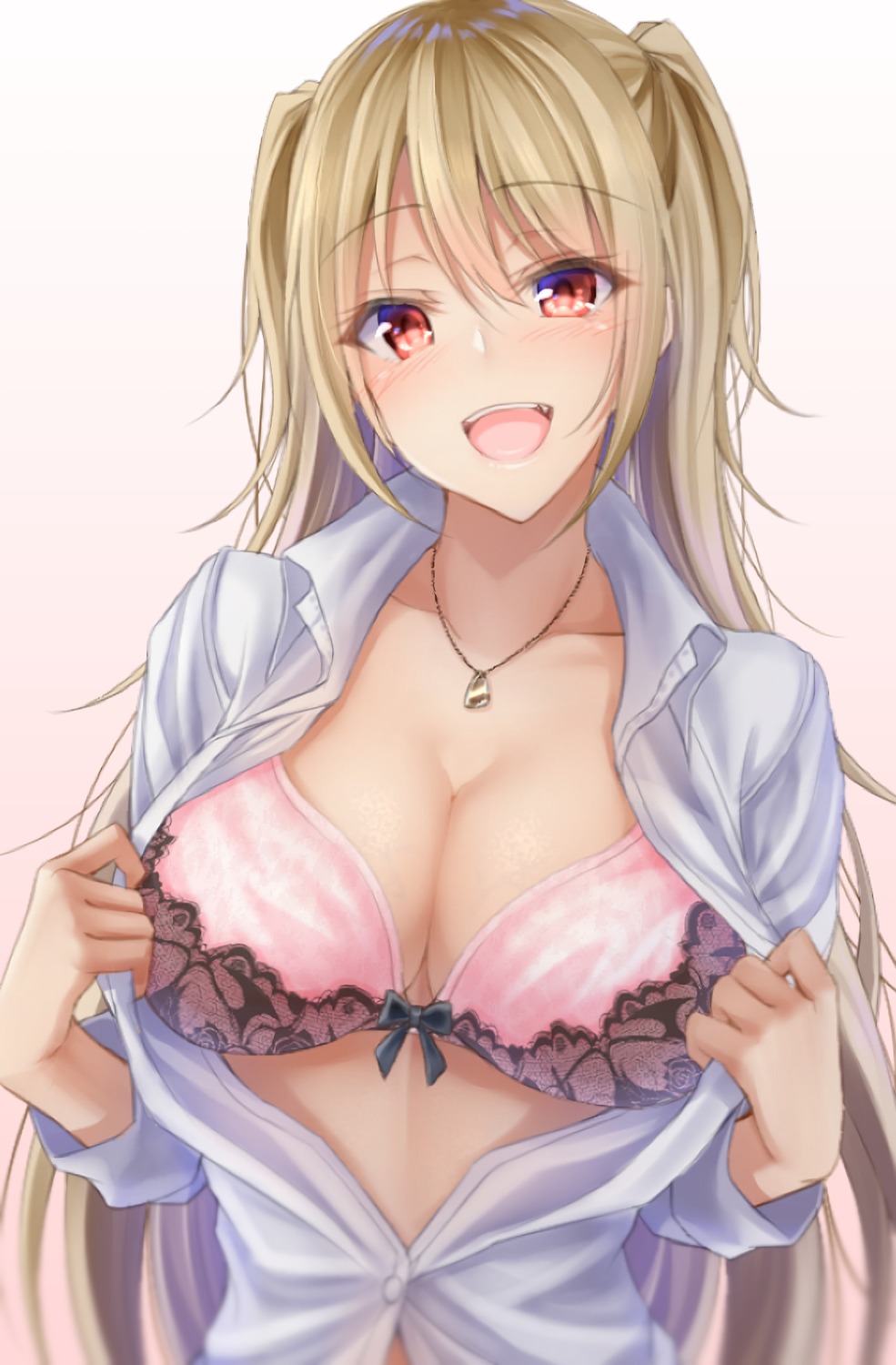 bra cleavage open_shirt seifuku undressing zeroamu