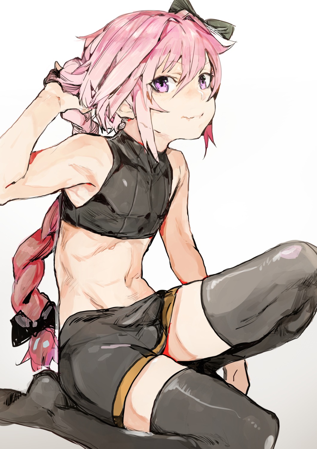 astolfo_(fate) fate/apocrypha fate/grand_order fate/stay_night hiranko thighhighs trap