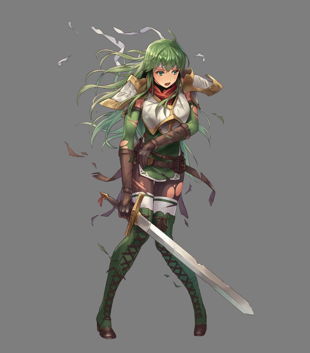 armor cuboon fire_emblem fire_emblem:_shin_ankoku_ryuu_to_hikari_no_ken fire_emblem_heroes heels nintendo pantyhose paora sword thighhighs torn_clothes transparent_png