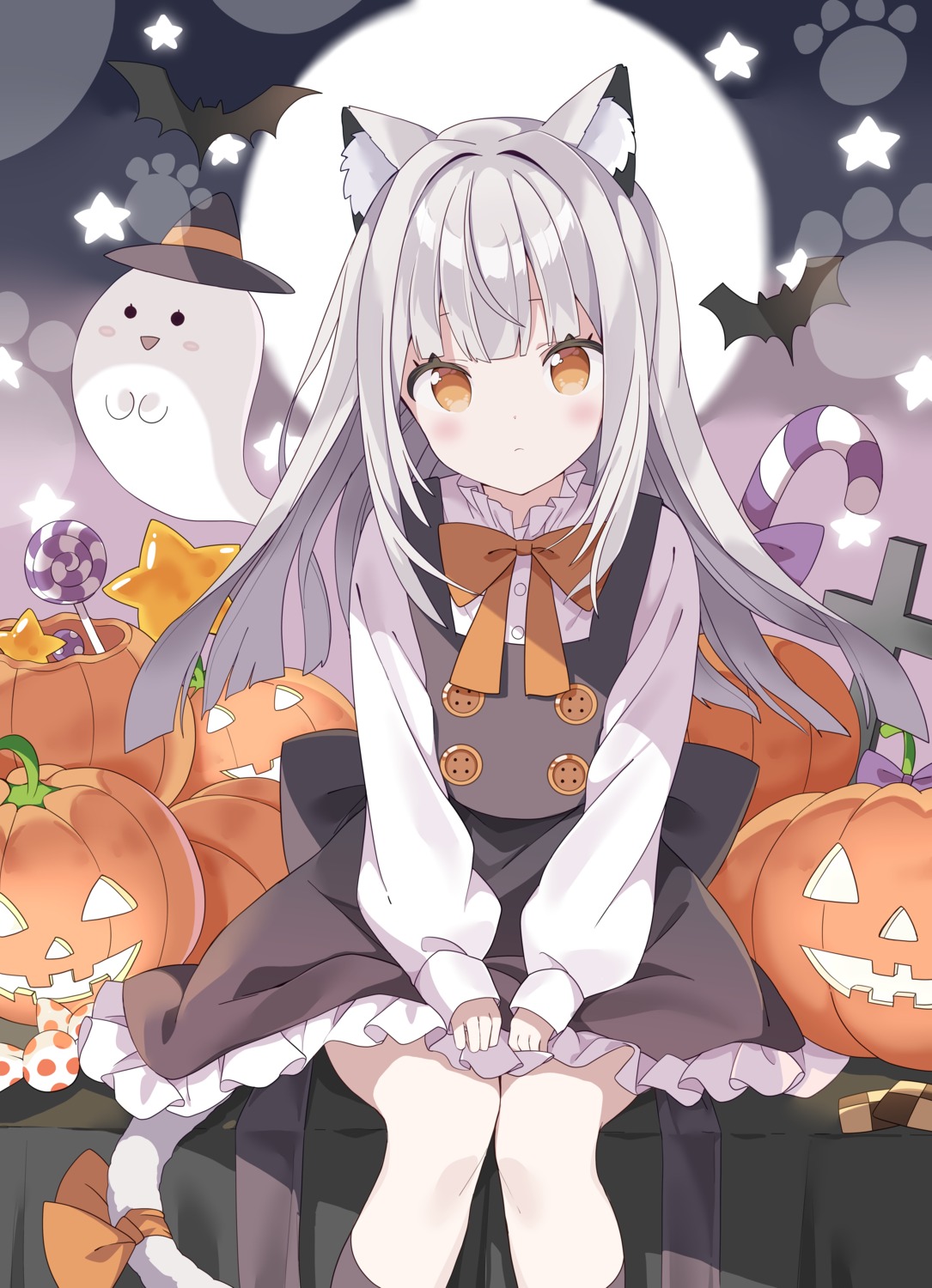 animal_ears halloween nekomimi seifuku tail tantan_men_(dragon)