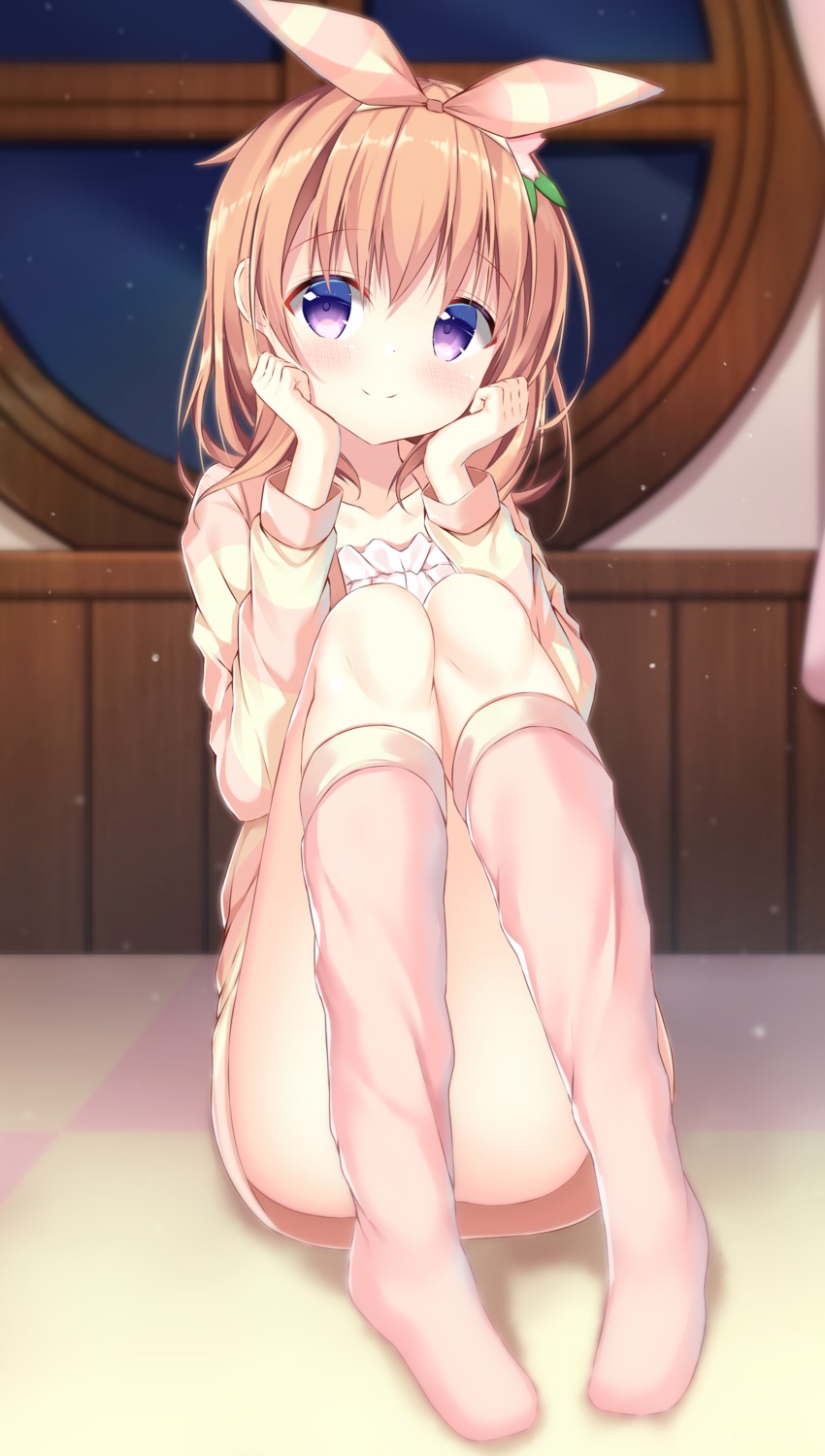 feet gochuumon_wa_usagi_desu_ka? hoto_cocoa pajama pizzzica skirt_lift