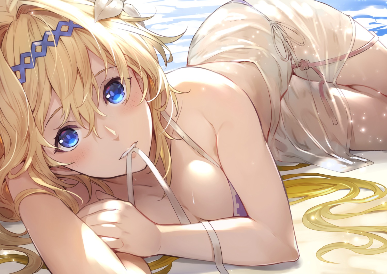 bikini cleavage granblue_fantasy jeanne_d'arc jeanne_d'arc_(granblue_fantasy) kakage swimsuits