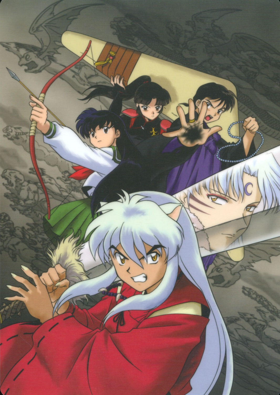 higurashi_kagome inuyasha inuyasha_(character) kirara miroku sango sesshoumaru shippo