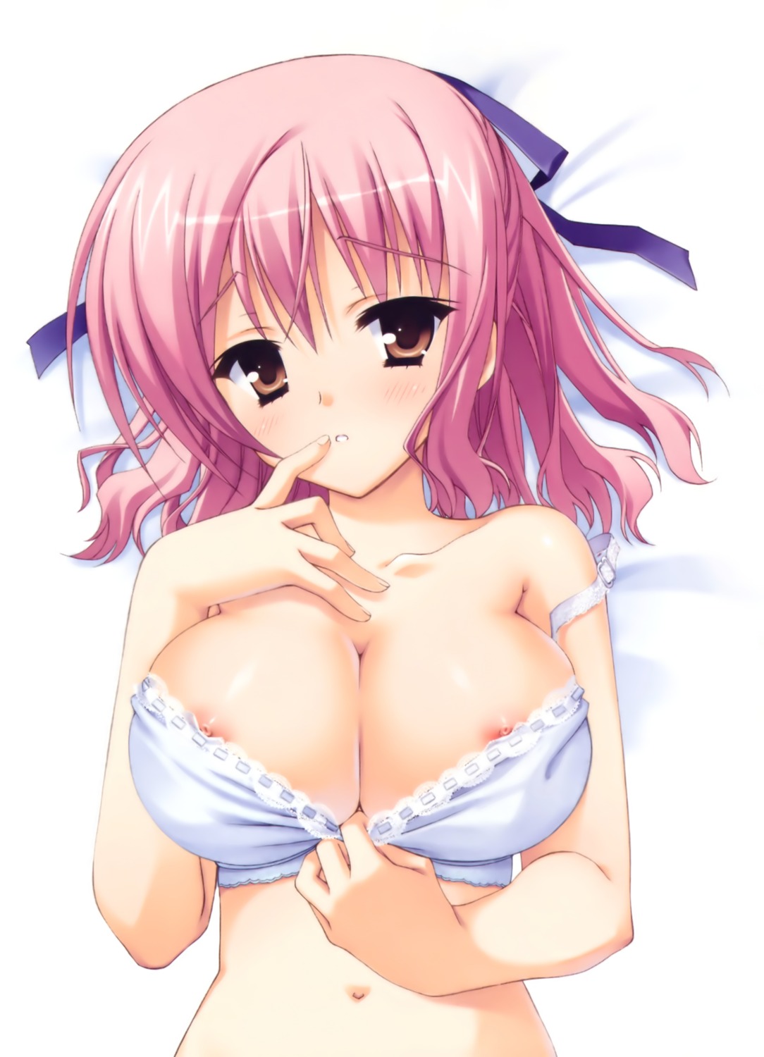 bra breasts kobuichi nipple_slip nipples tenshinranman tokiwa_mahiro undressing