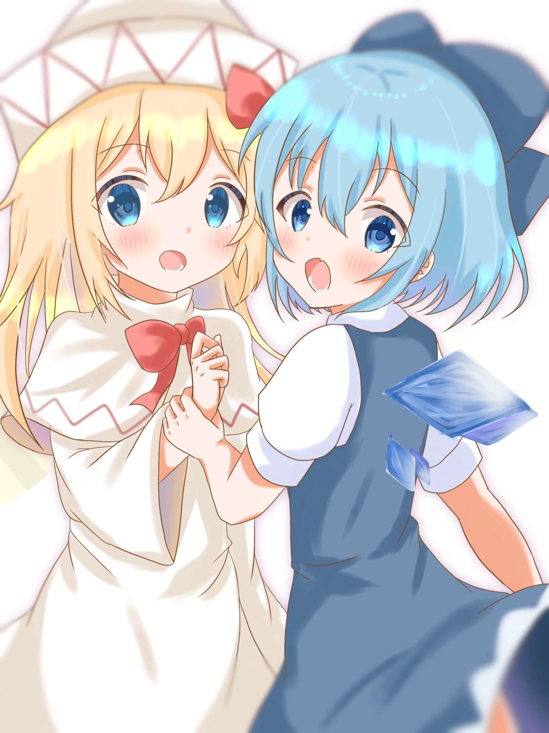 cirno dress lily_white tagme touhou wings yuri