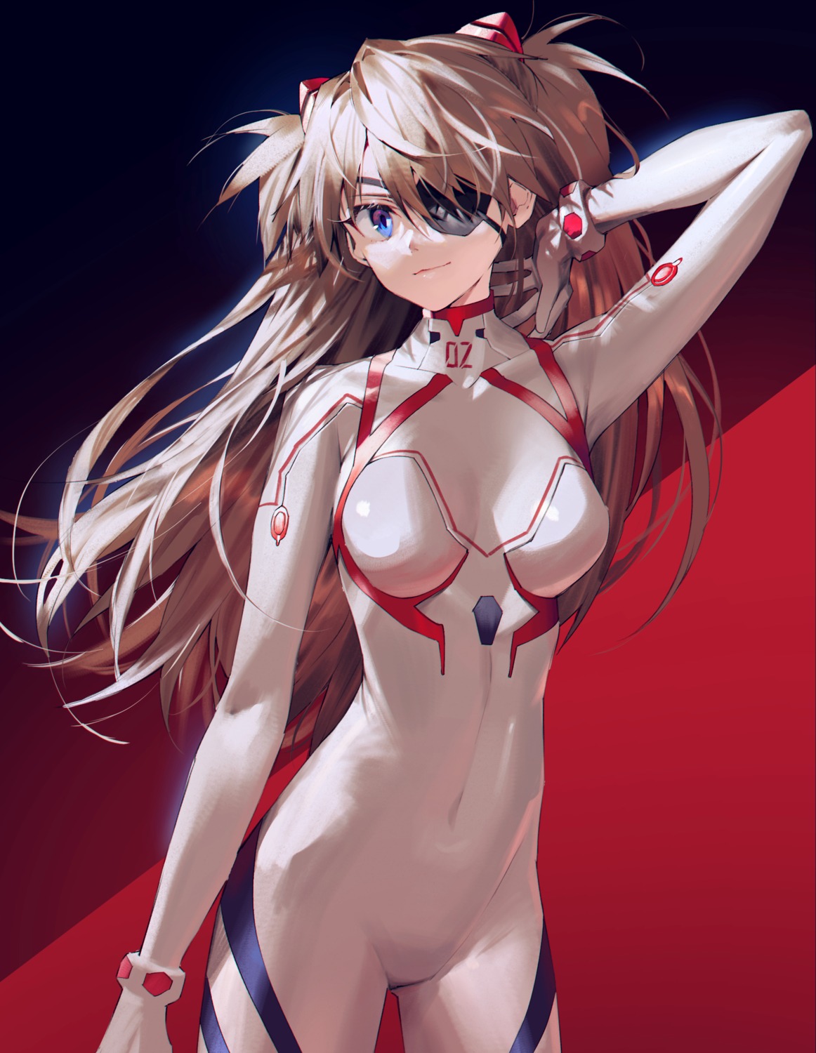 bodysuit eyepatch kitada_mo neon_genesis_evangelion souryuu_asuka_langley