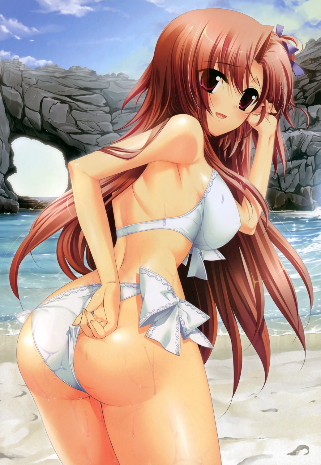 amami_mikage ass bikini erect_nipples fixed fizz minazuki_haruka sakura_no_shippo sakura_tale swimsuits wet
