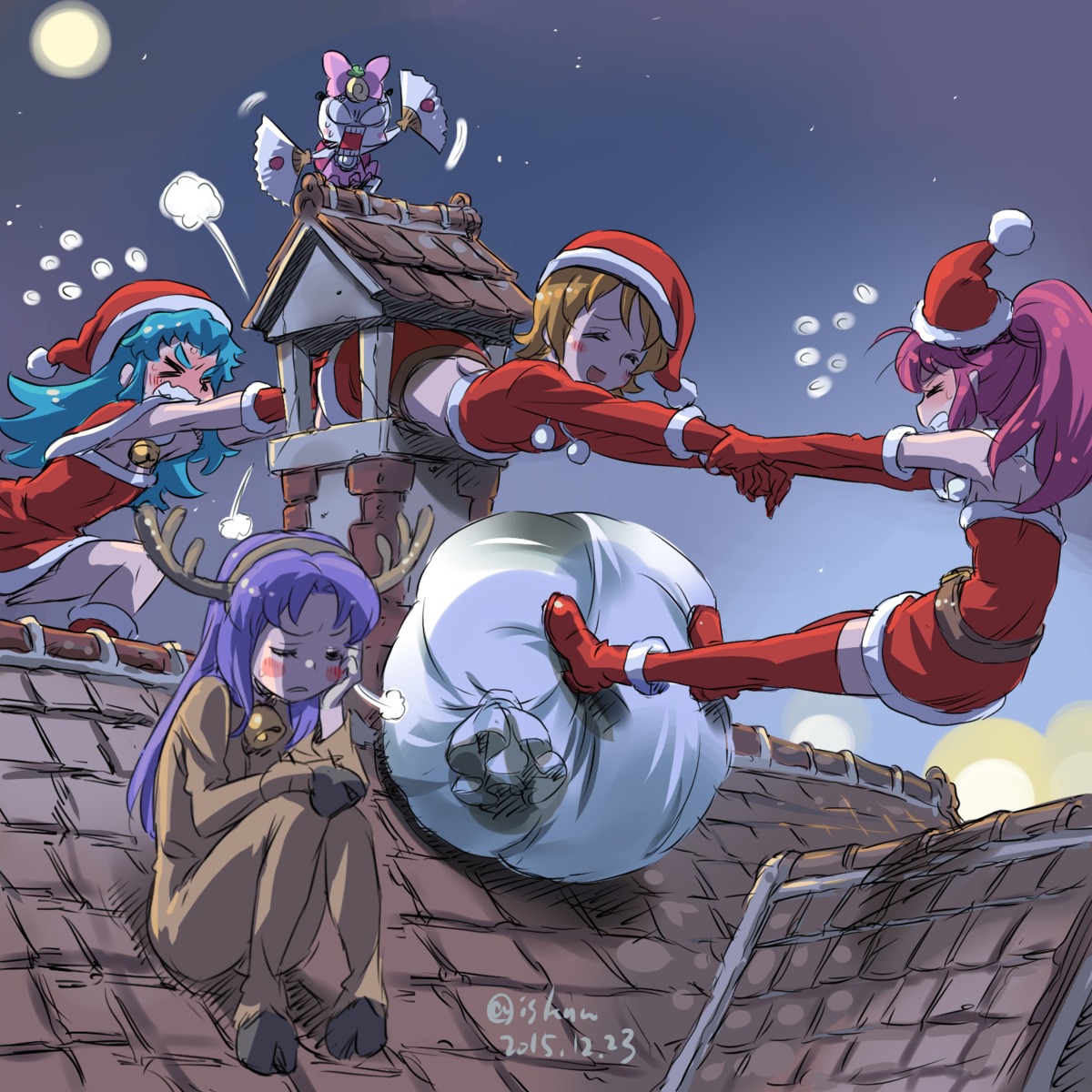 christmas dress happiness_charge_precure! heels horns isedaichi_ken pretty_cure shirayuki_hime_(precure) thighhighs