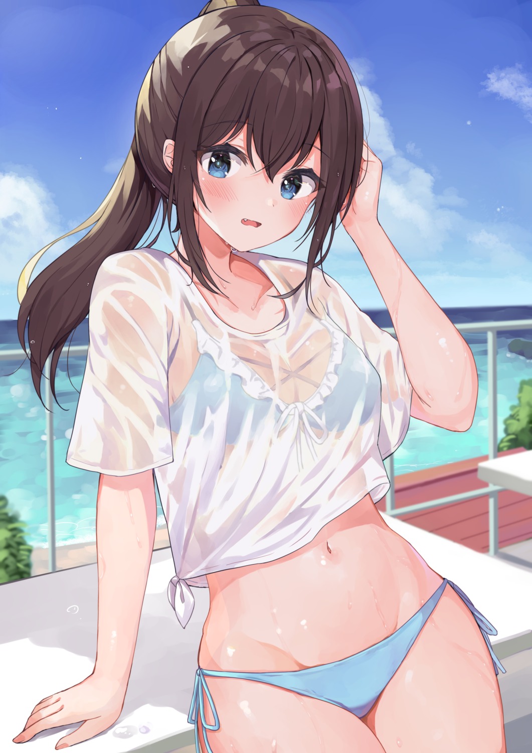 bikini racchi. see_through swimsuits wet wet_clothes