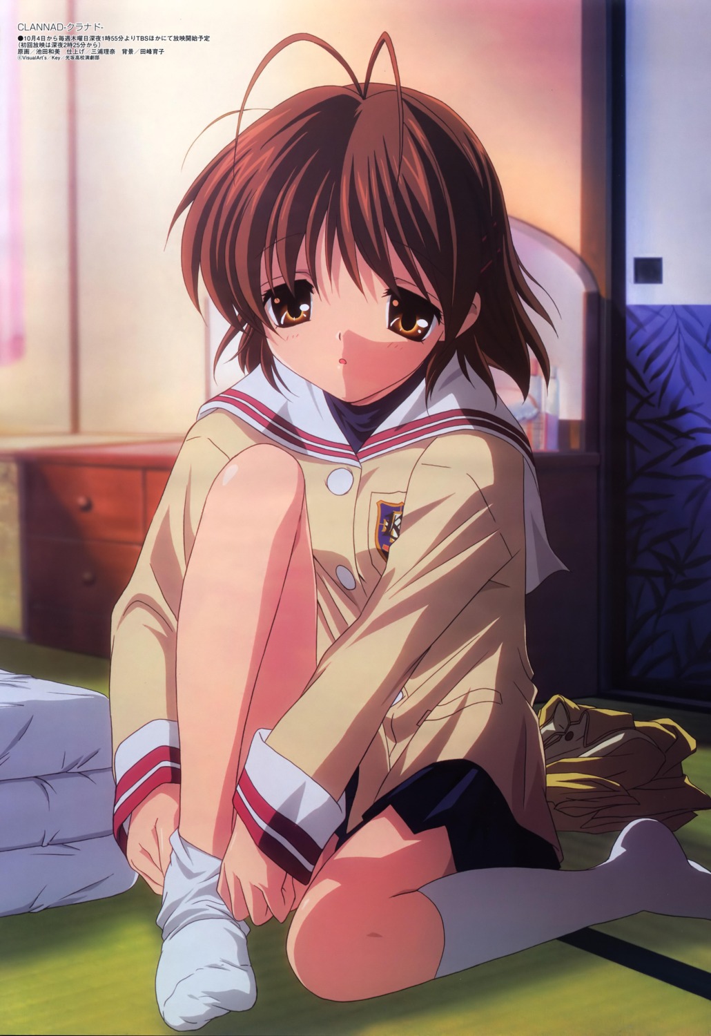 clannad furukawa_nagisa ikeda_kazumi seifuku undressing