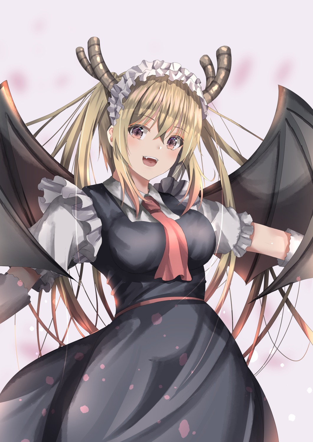 armr_95 horns kobayashi-san_chi_no_maid_dragon maid tooru_(kobayashi-san_chi_no_maid_dragon) wings