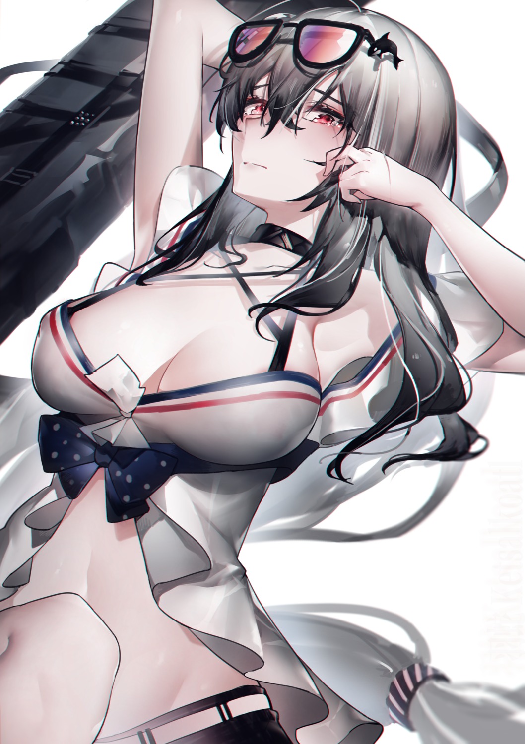 arknights erect_nipples megane skadi_(arknights) yushi_quetzalli