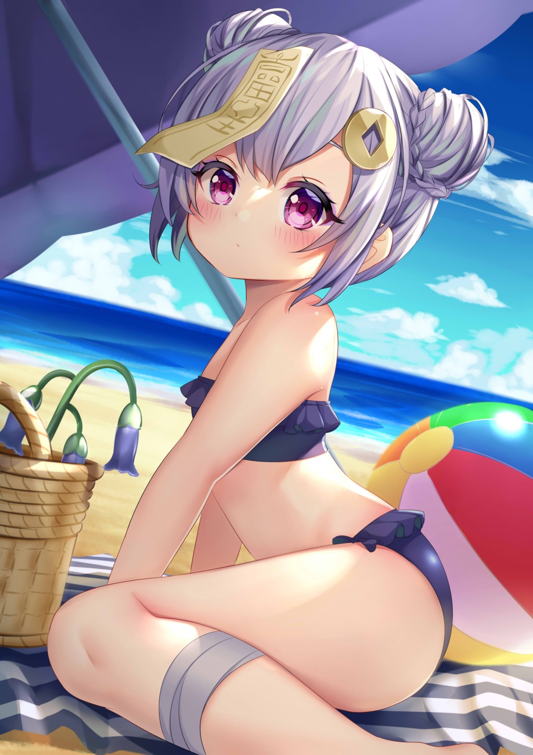 bandages bikini genshin_impact ikazu401 qiqi swimsuits