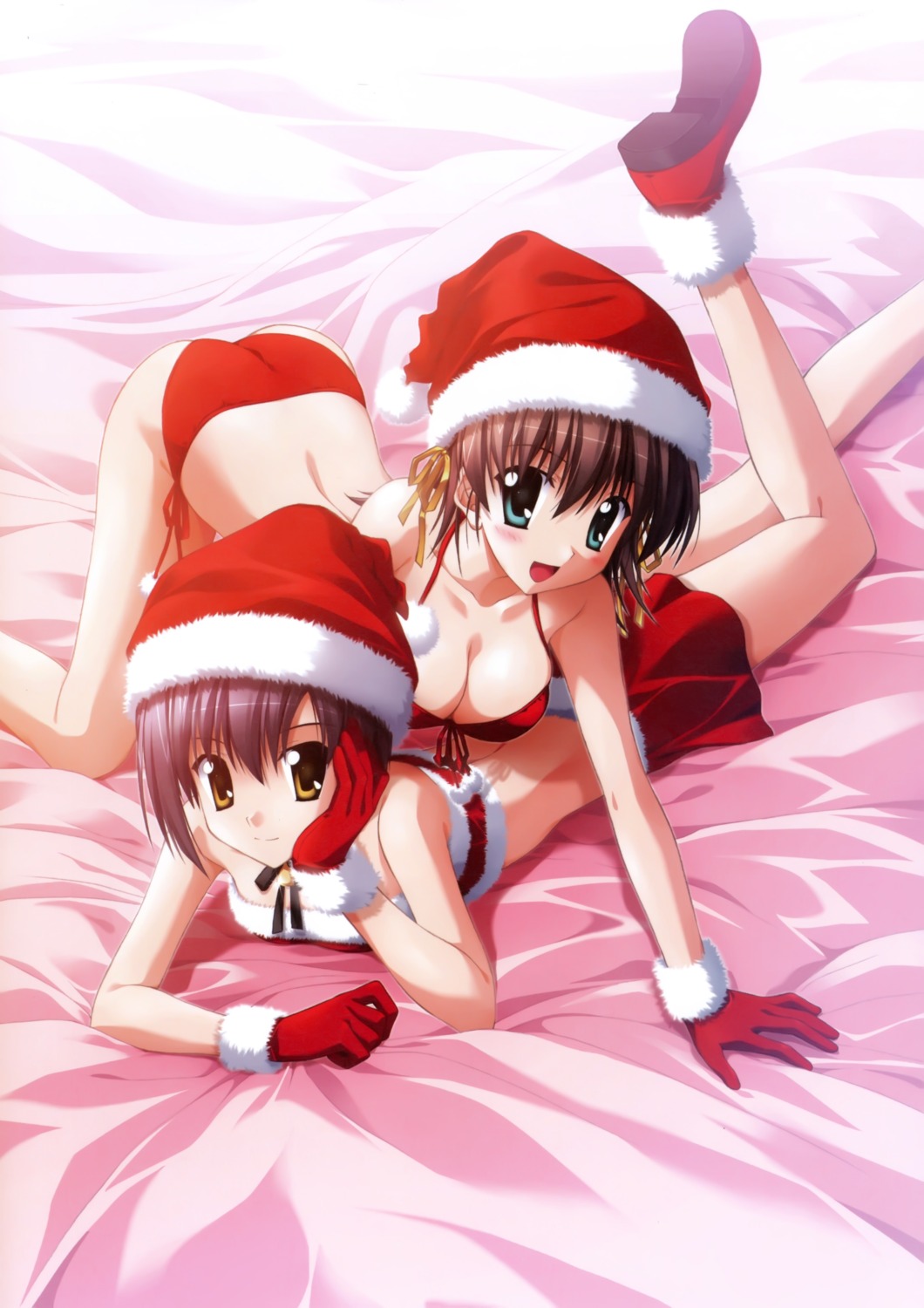 christmas cleavage ef_~a_fairytale_of_the_two~ miyamura_miyako nanao_naru shindou_kei