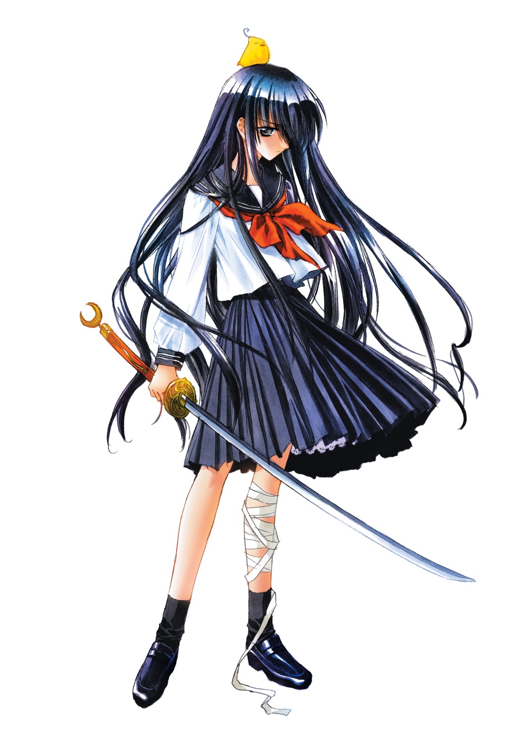 azuma_hazuki carnelian seifuku sword yami_to_boushi_to_hon_no_tabibito