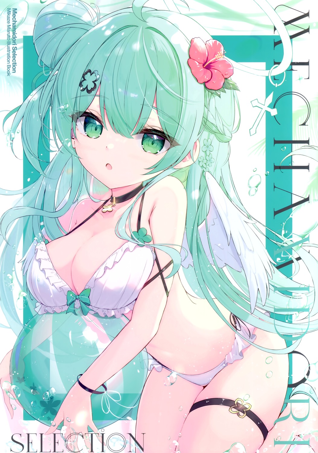 angel bikini garter mikaze_maruto swimsuits wet wings