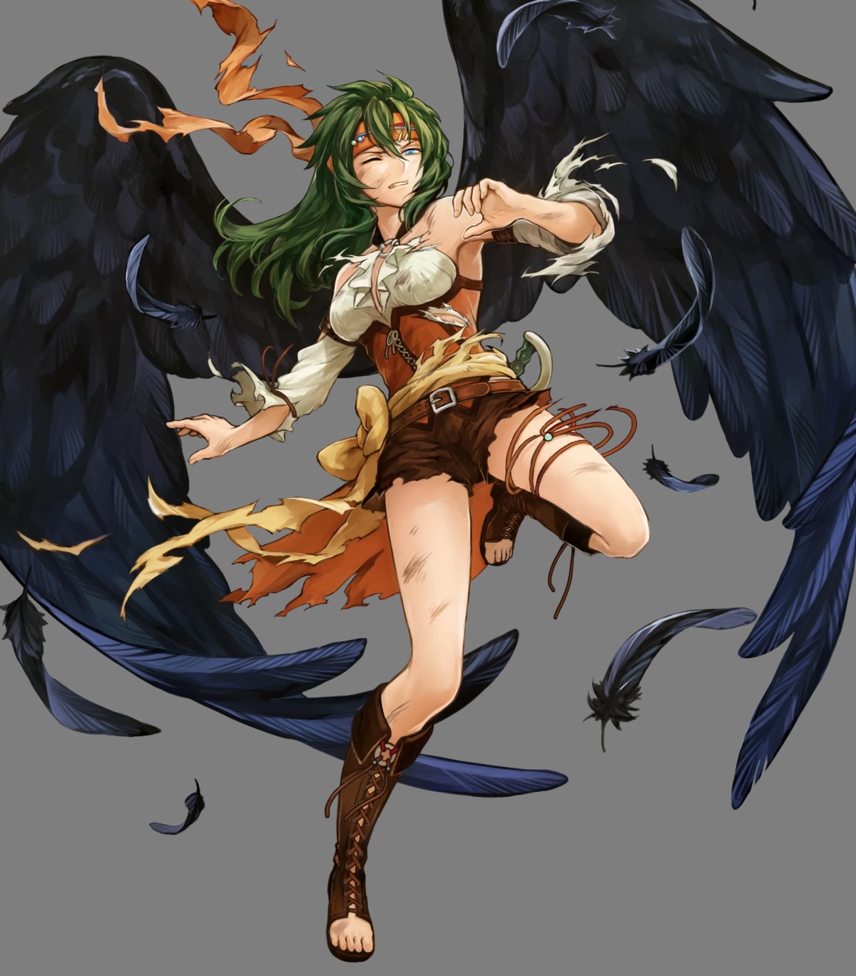 cleavage fire_emblem fire_emblem:_souen_no_kiseki garter nintendo pirate torn_clothes uroko_(mnr) vika weapon wings