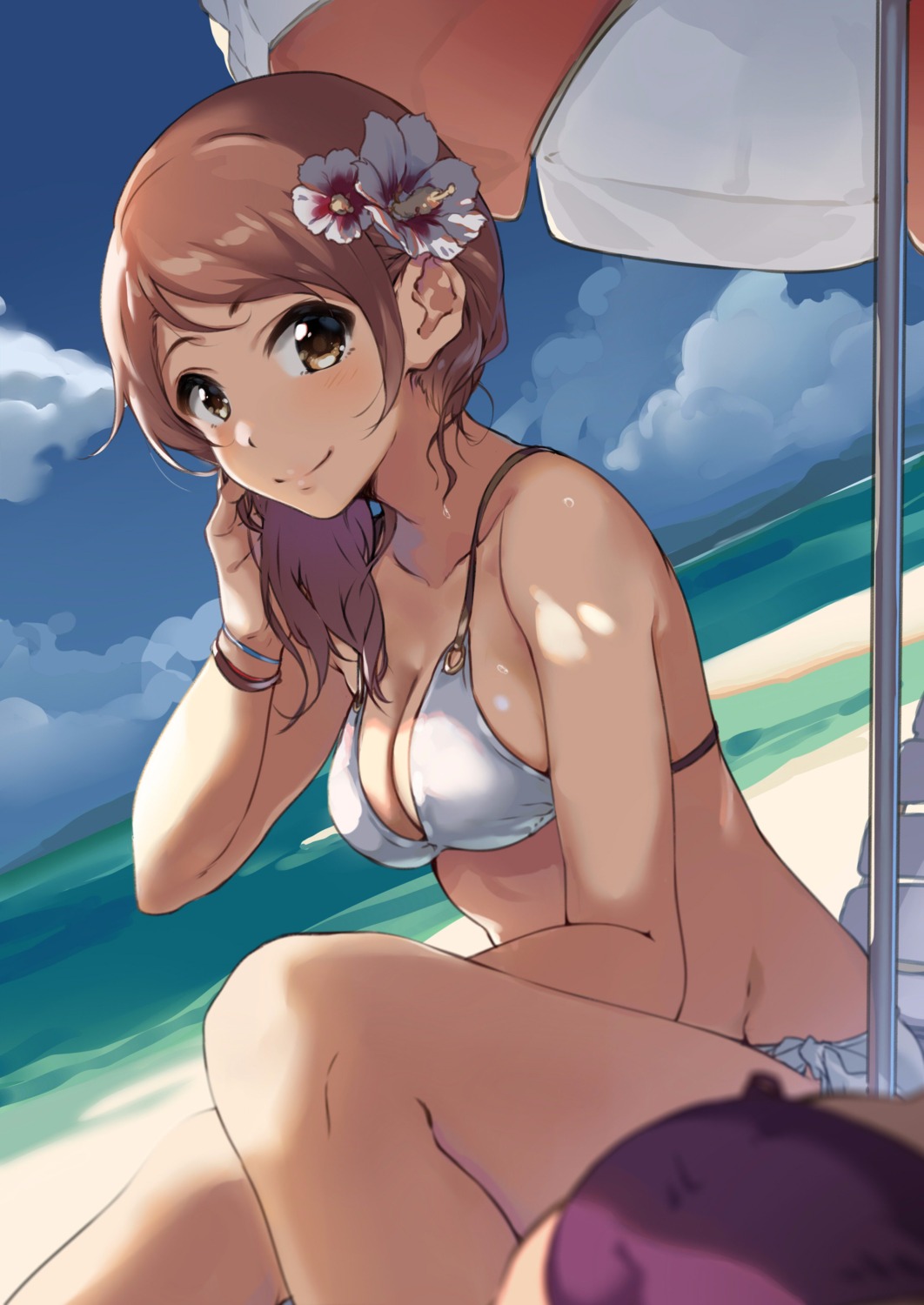 bikini cleavage houjou_karen kurokin swimsuits the_idolm@ster the_idolm@ster_cinderella_girls