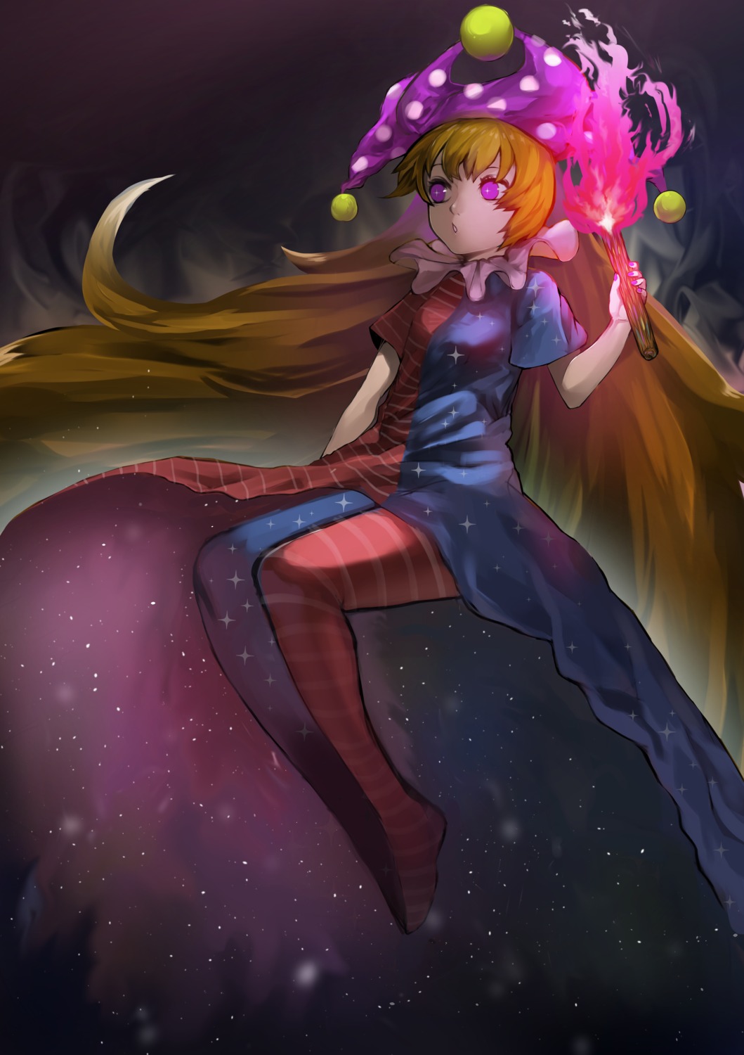 clownpiece dress pantyhose shachi_zi touhou