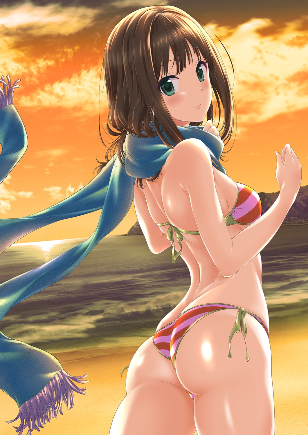 ass bikini ran_(yamatoagu) shibuya_rin swimsuits the_idolm@ster the_idolm@ster_cinderella_girls