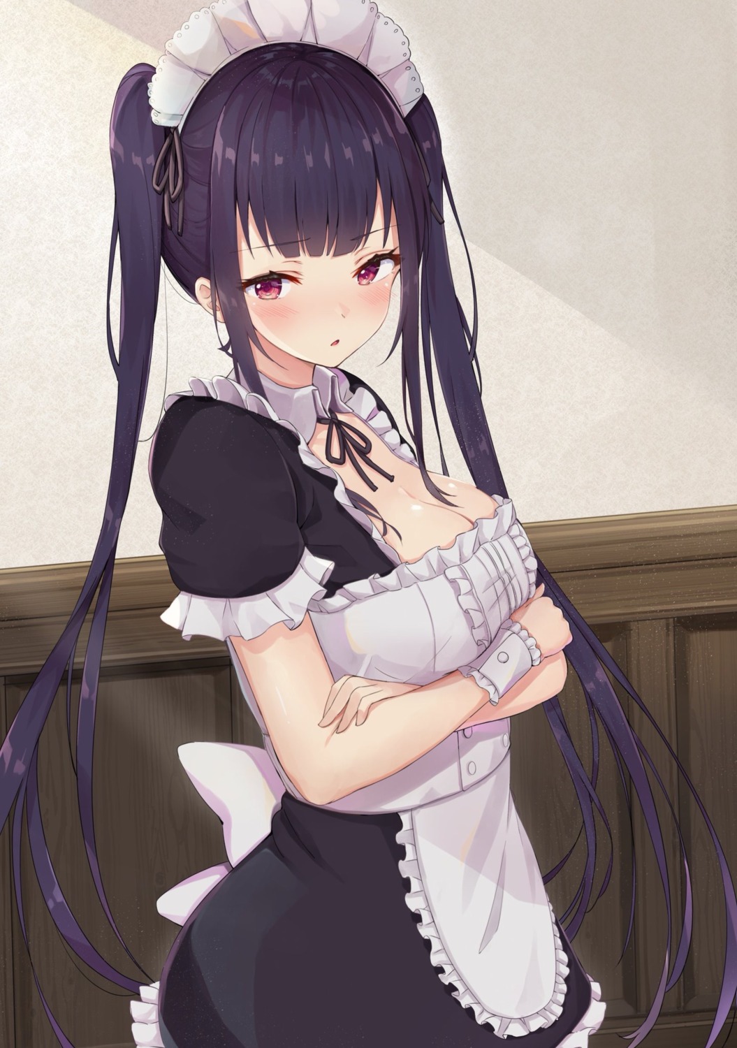 breast_hold cleavage maid racchi.