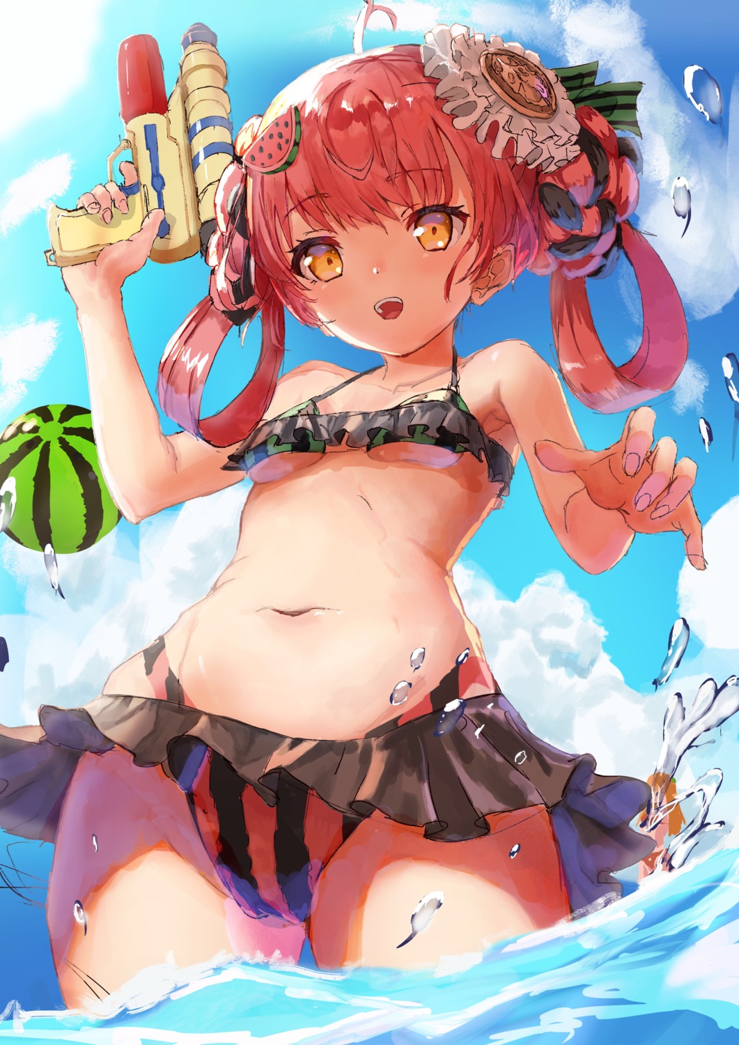 bikini gun loli manichi swimsuits underboob wet