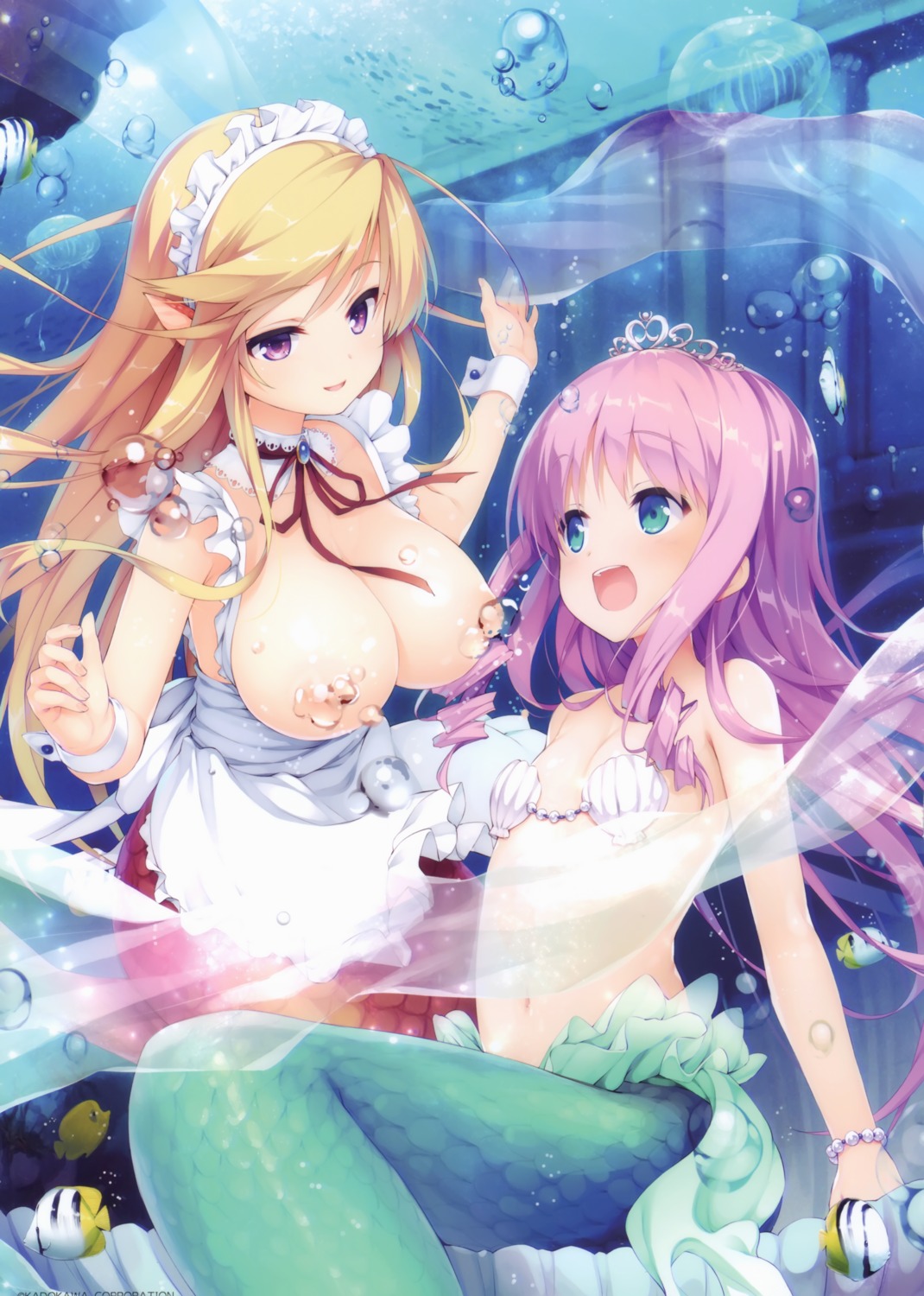 maid mermaid monster_girl possible_duplicate senji tegone_spike