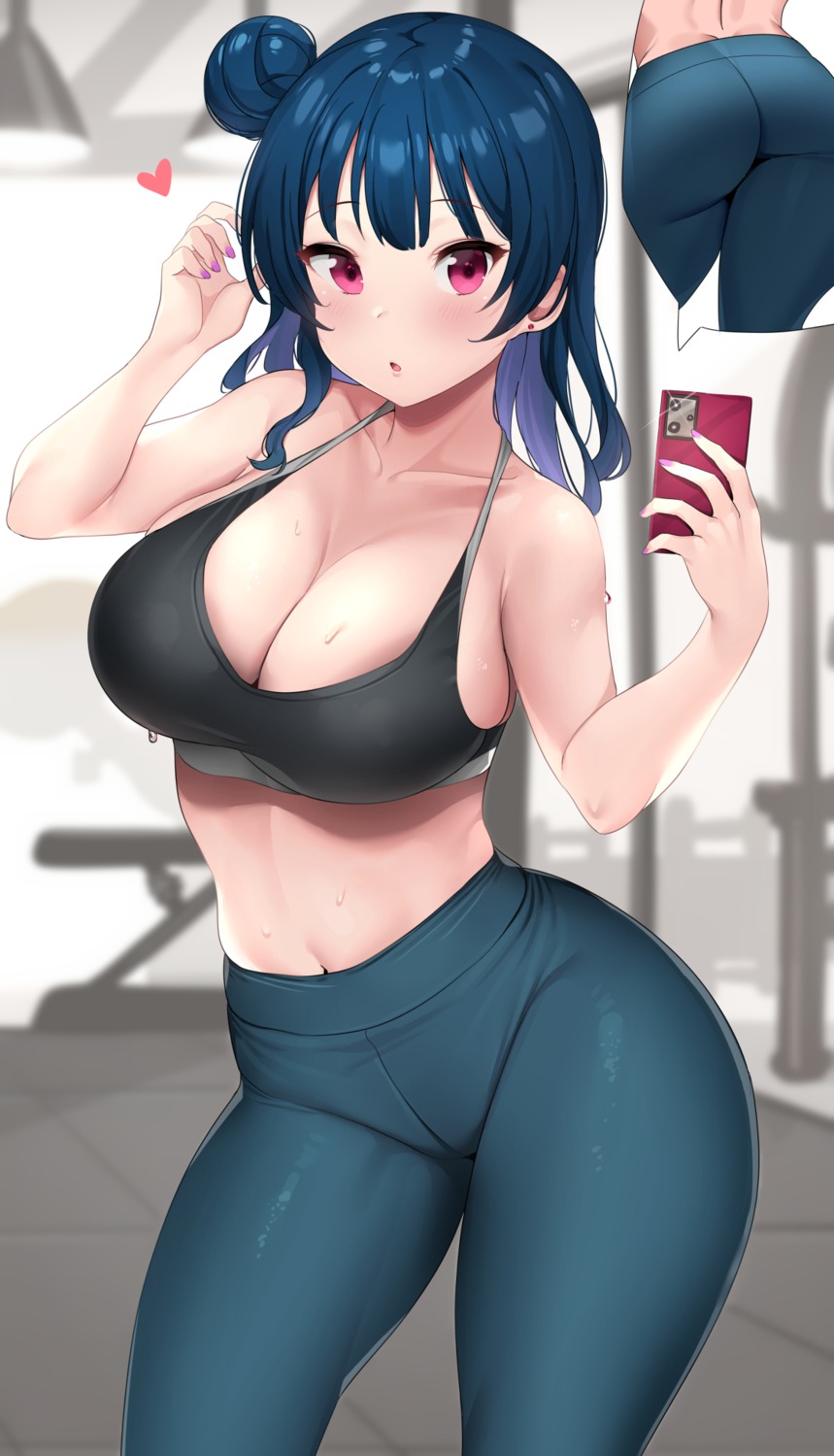 ass bra gym_uniform love_live!_sunshine!! selfie tem10 tsushima_yoshiko wet