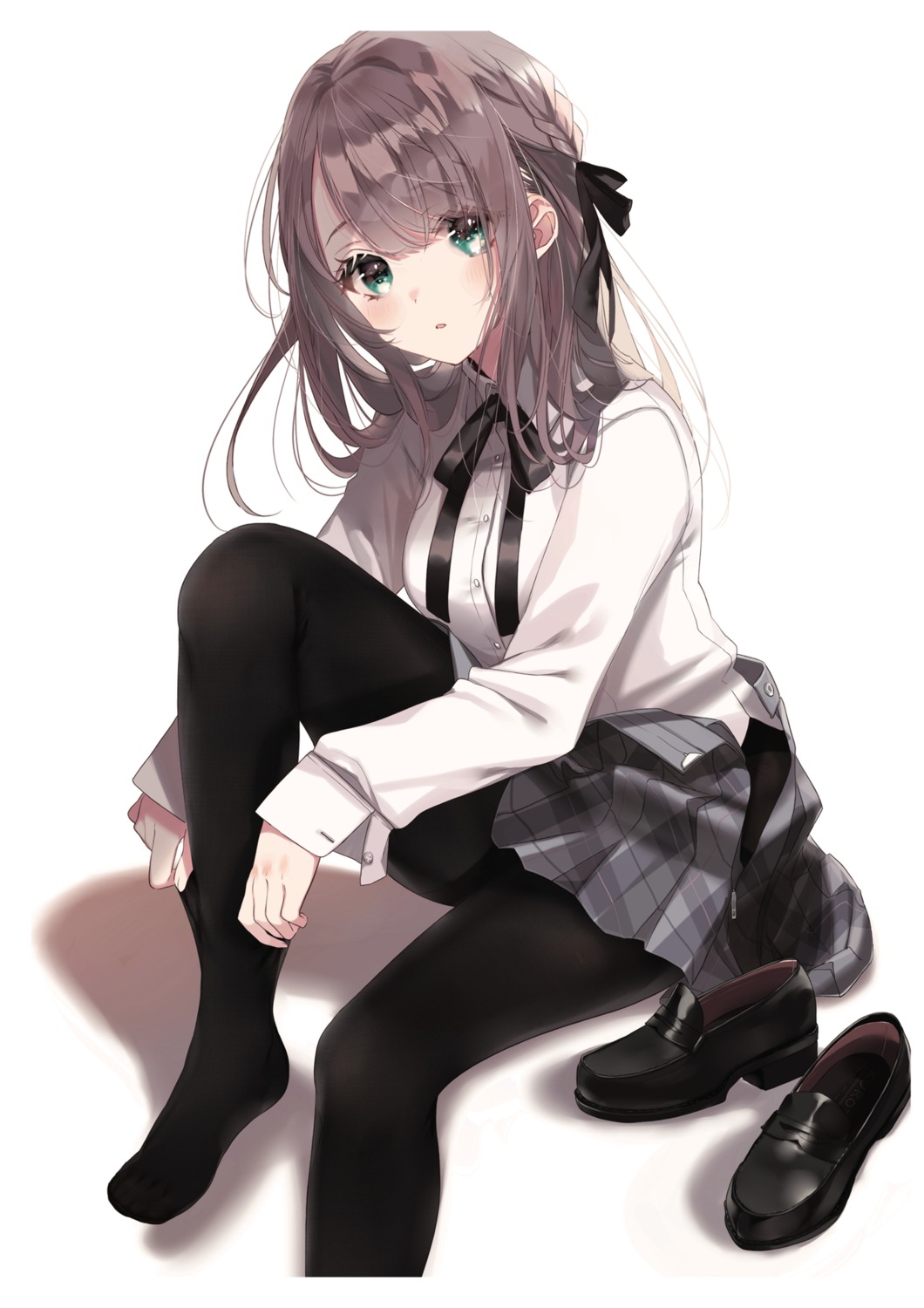 misumi pantyhose seifuku skirt_lift