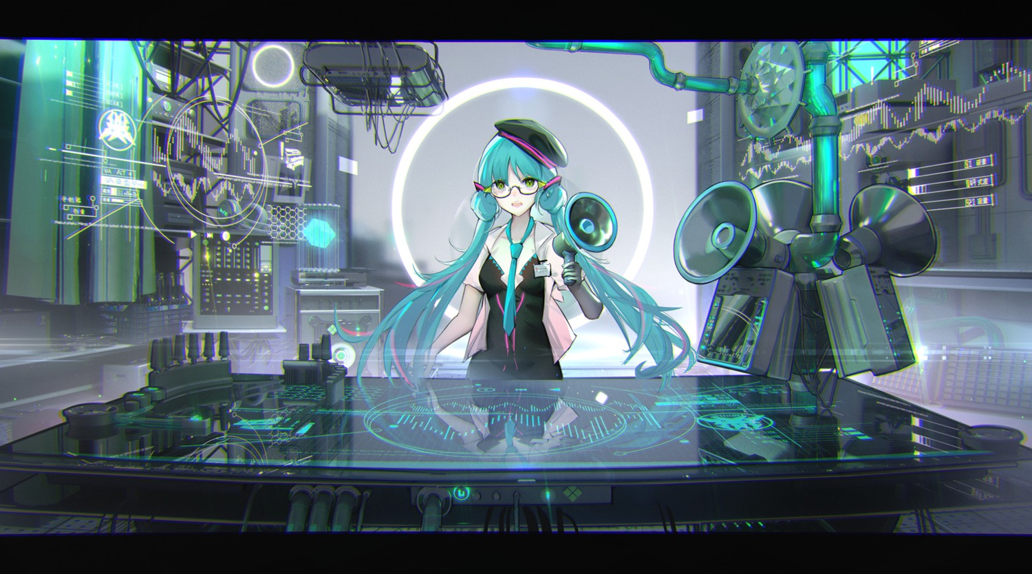 hatsune_miku itohime megane vocaloid