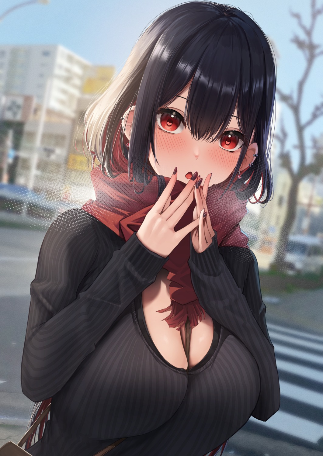 anemone_noa cleavage sweater