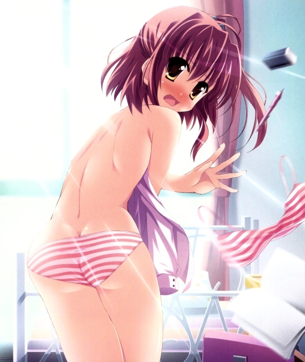 pantsu photoshop saeki_nao shimapan topless