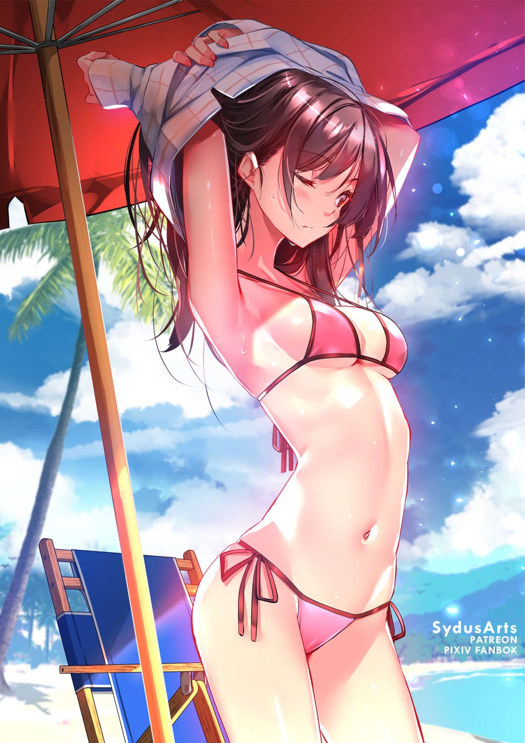 bikini ichinose_chizuru kanojo_okarishimasu shirt_lift swimsuits sydus undressing