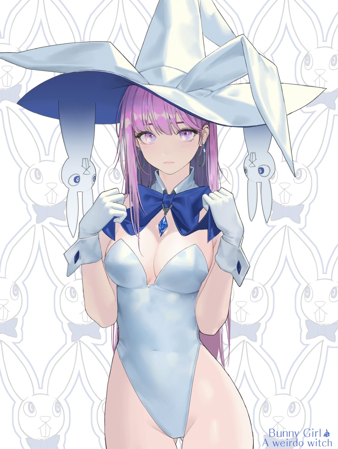 animal_ears bunny_ears bunny_girl daeho_cha no_bra witch