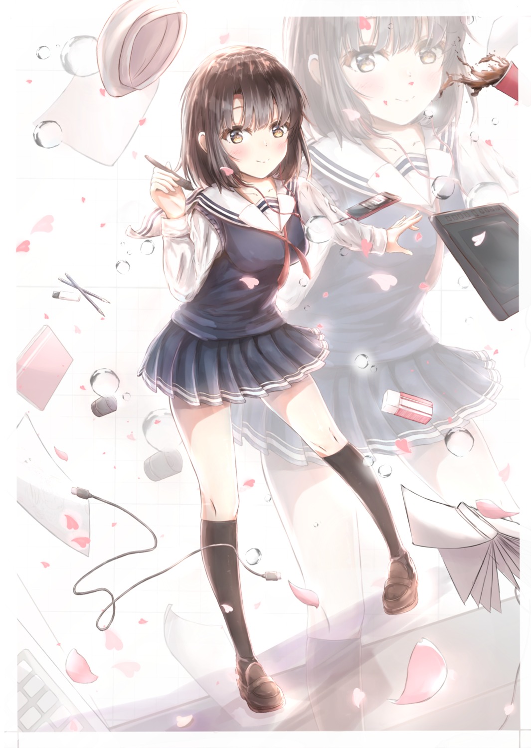 katou_megumi mizuki_(mikki) saenai_heroine_no_sodatekata seifuku