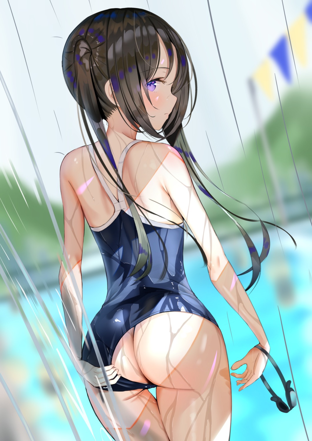 ass sakura_yuu_(hzjy8485) school_swimsuit swimsuits