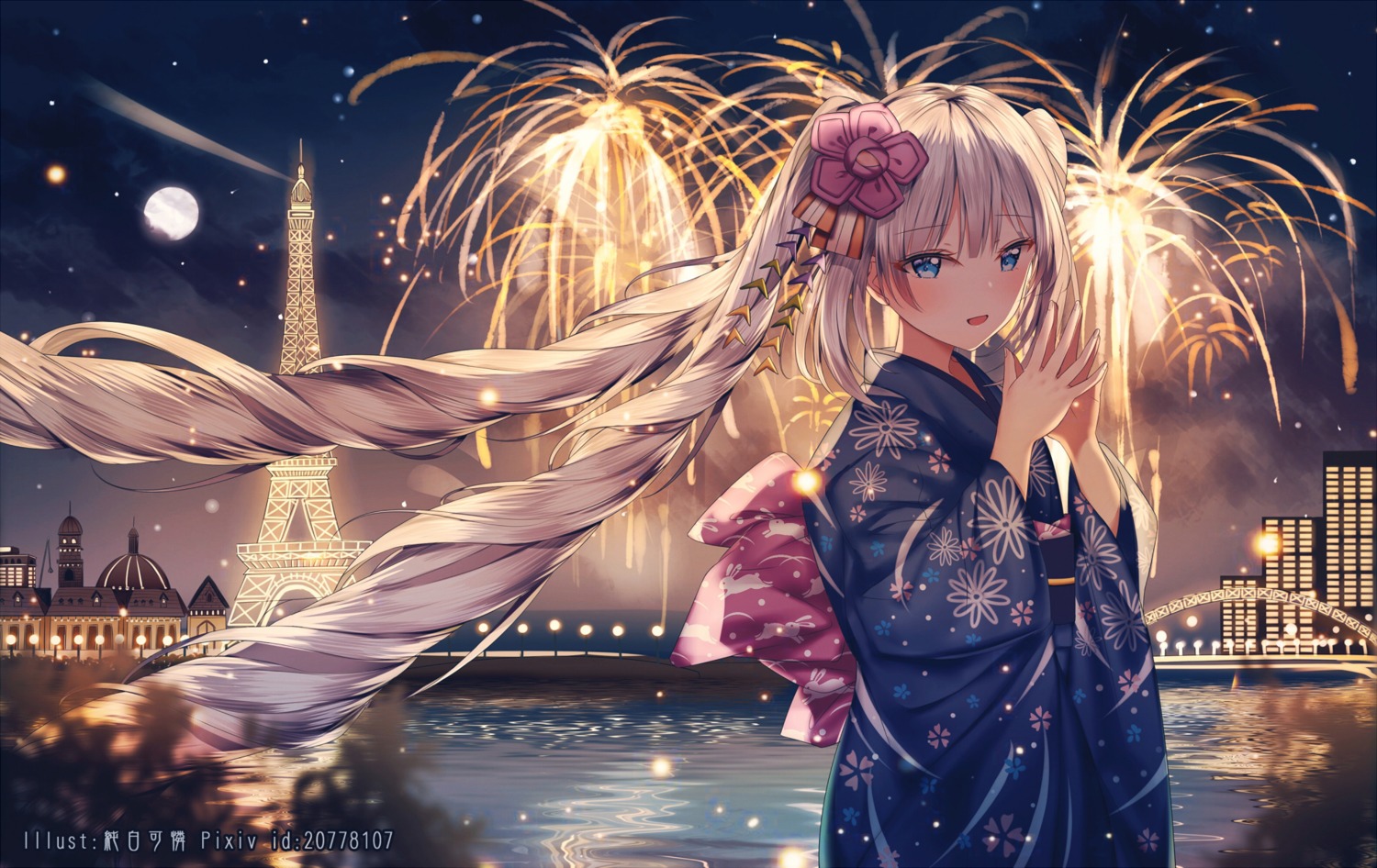 fate/grand_order junpaku_karen kimono marie_antoinette_(fate/grand_order) wallpaper