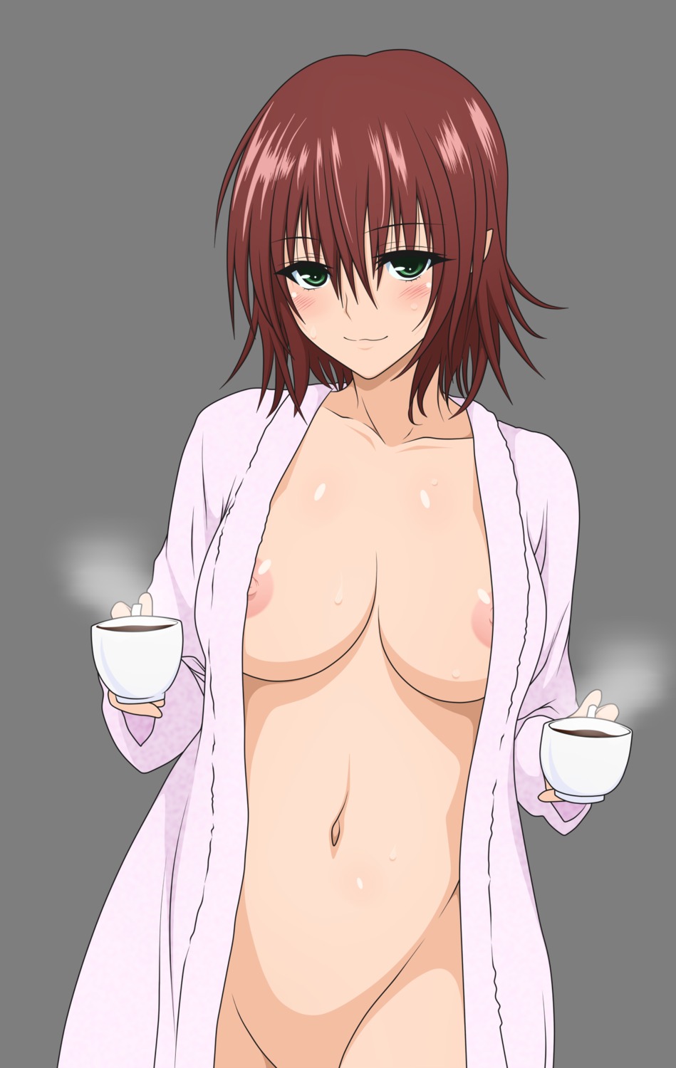 breasts mikado_ryouko nipples no_bra nopan robe shige_(moe-ren.net) to_love_ru to_love_ru_darkness transparent_png vector_trace