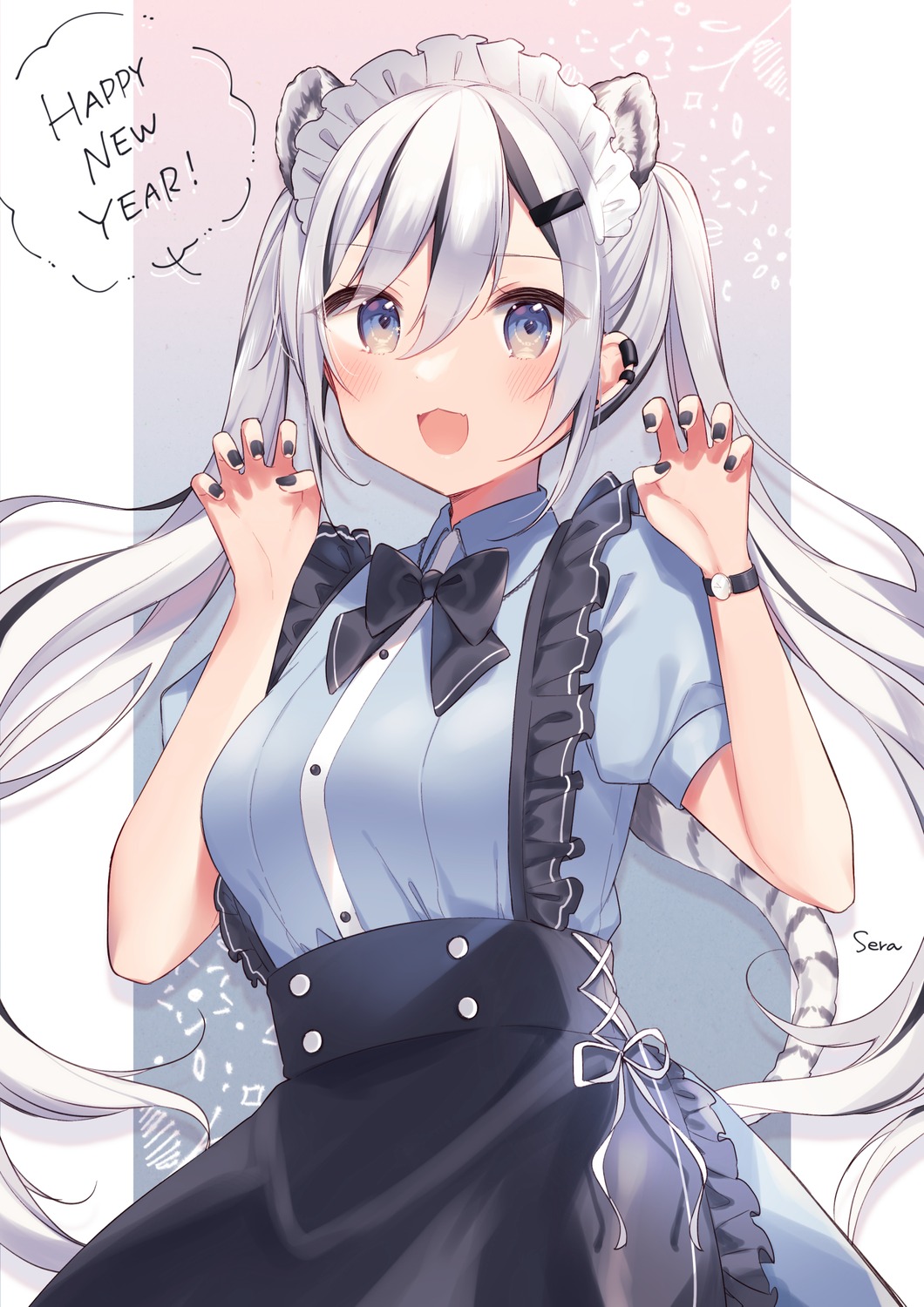 animal_ears maid shiino_sera tail