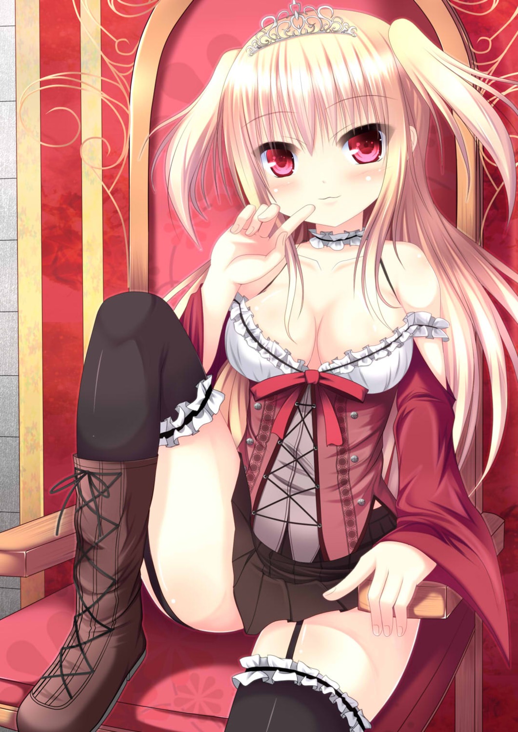 cleavage jpeg_artifacts nyarumi stockings thighhighs