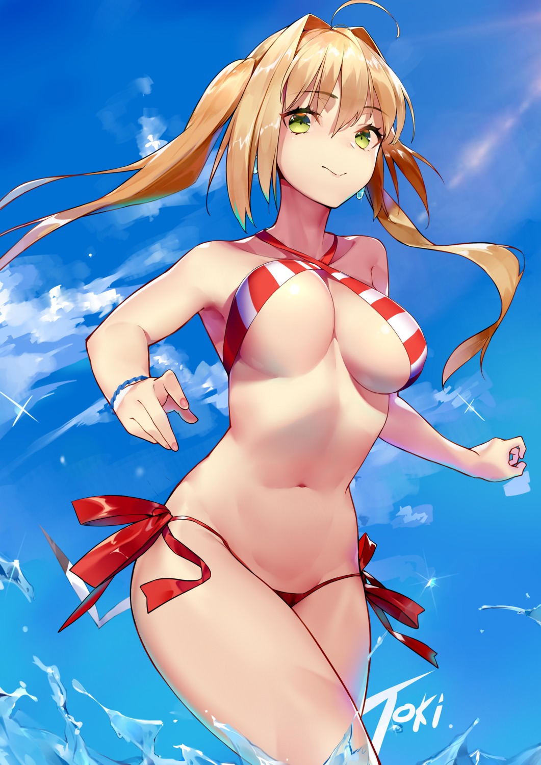 bikini fate/grand_order saber_extra swimsuits virtu.al wet