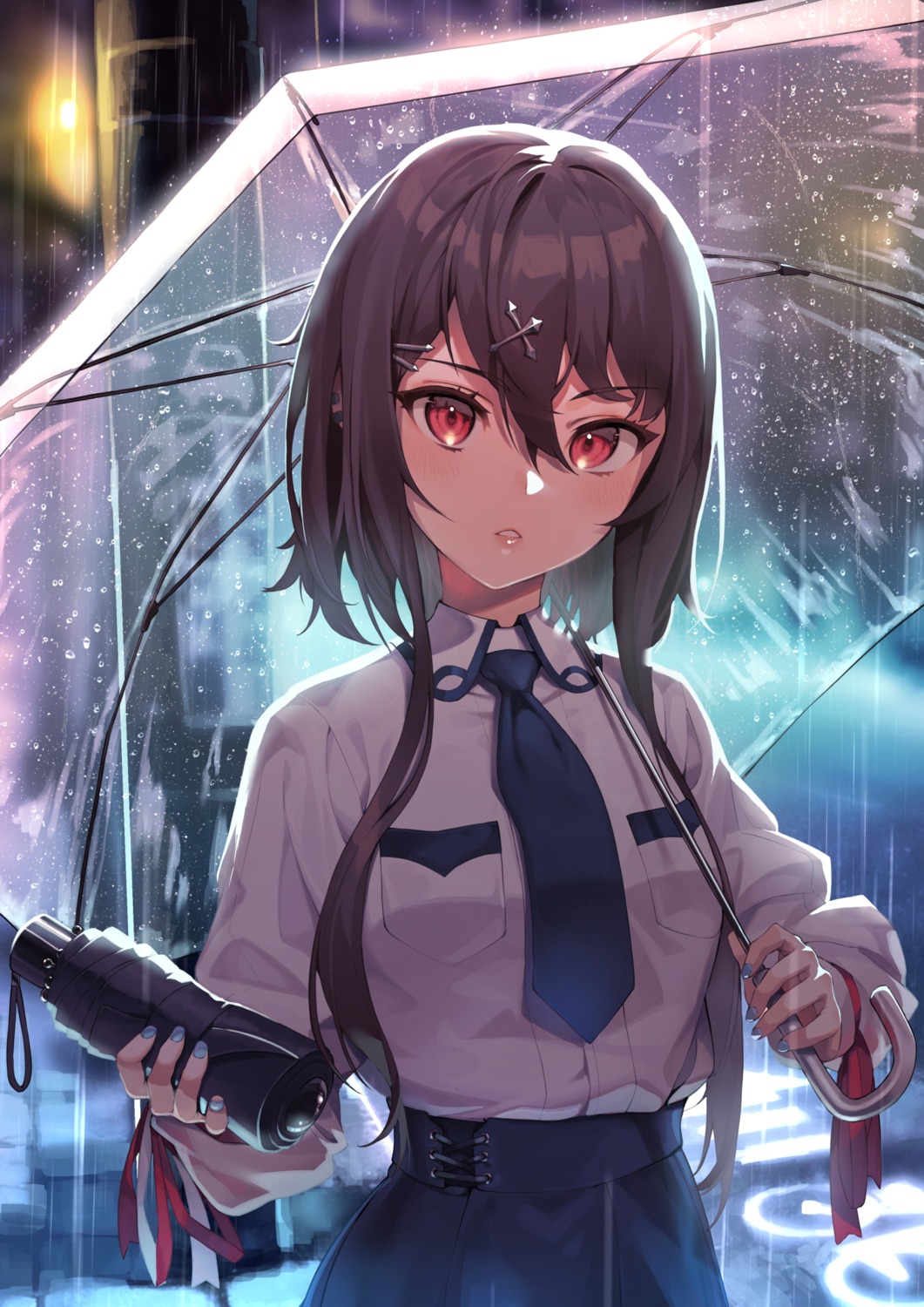 kabu_(niniko2ko) seifuku umbrella