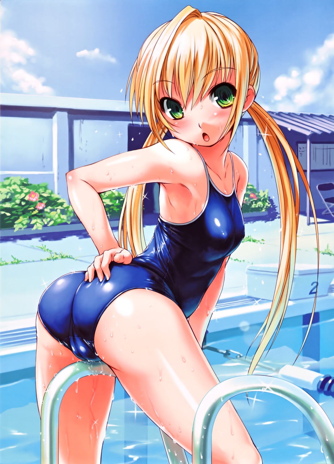 bosshi cameltoe erect_nipples loli masturbation school_swimsuit swimsuits wet