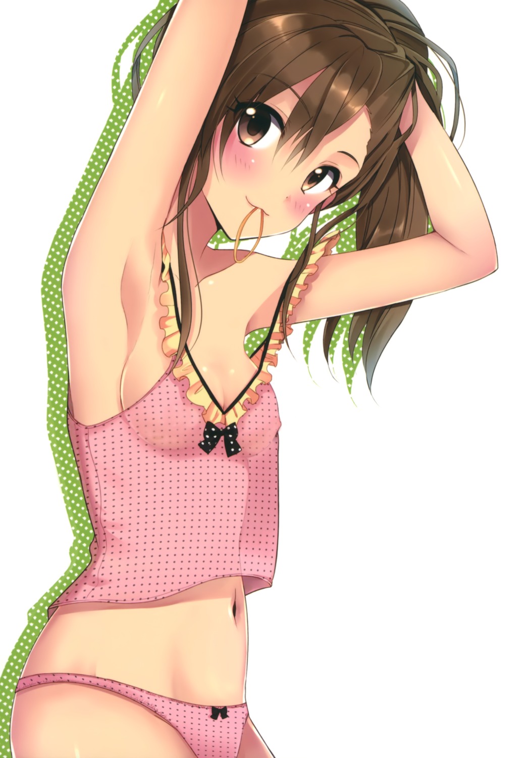 cleavage erect_nipples futami_mami lingerie no_bra okamoto pantsu s-14 the_idolm@ster