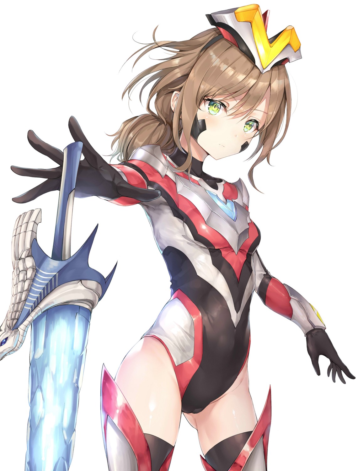 armor cameltoe nopan sword taro_(ultrataro) thighhighs ultraman