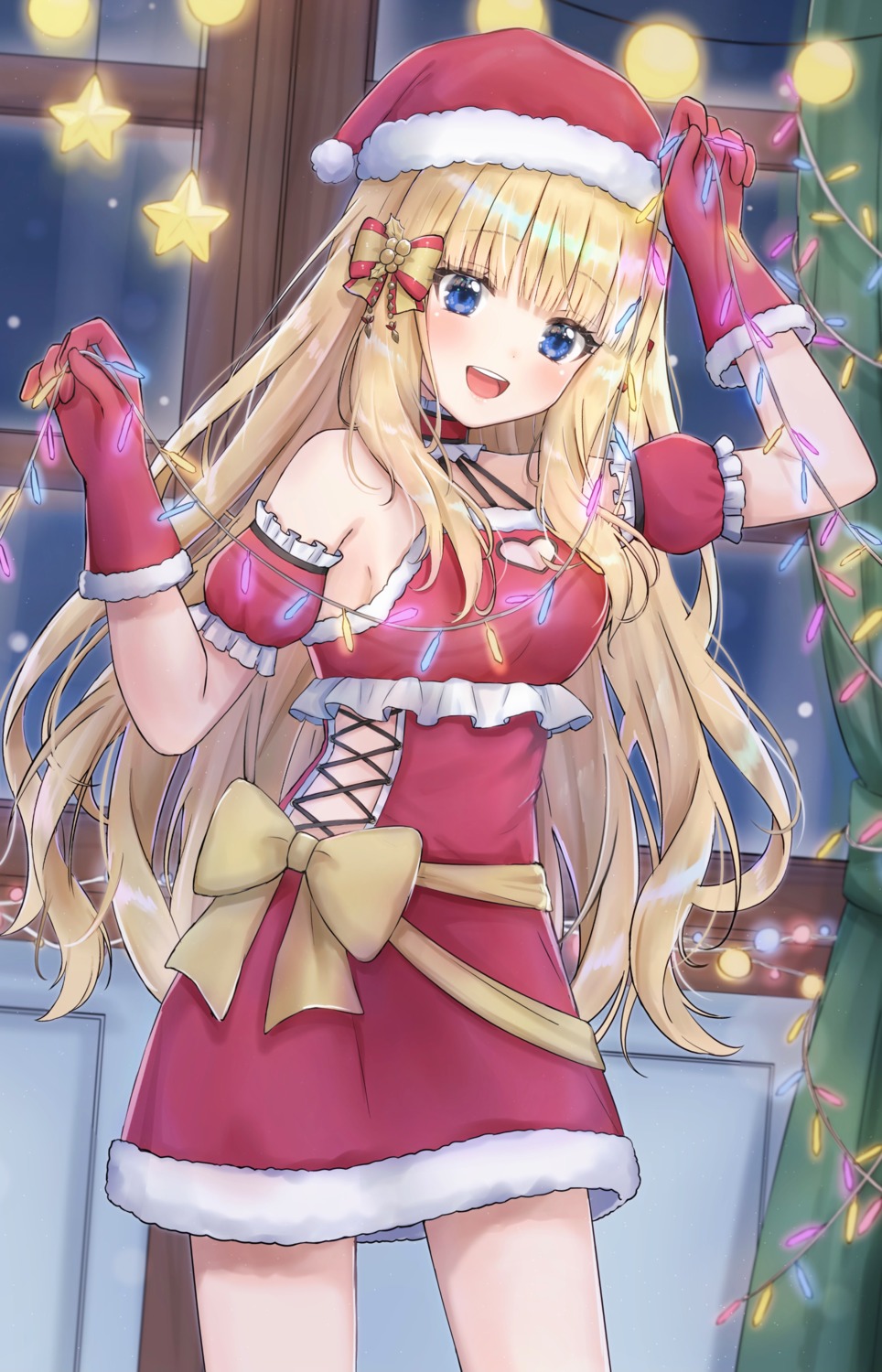 christmas dress princess_connect princess_connect!_re:dive sasaki_saren shinzousan